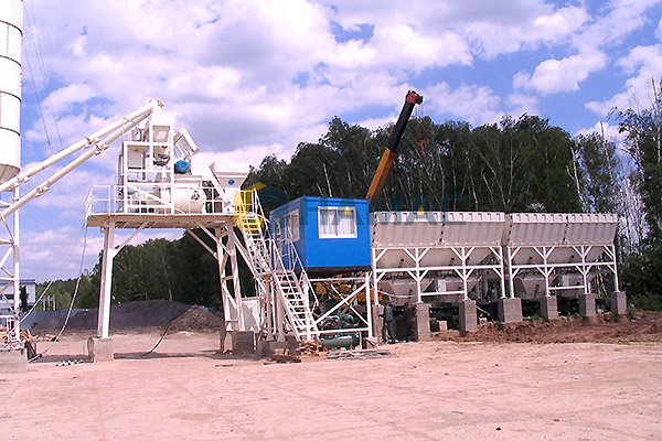 HZS50 Concrete Batching Plant in Indonesia