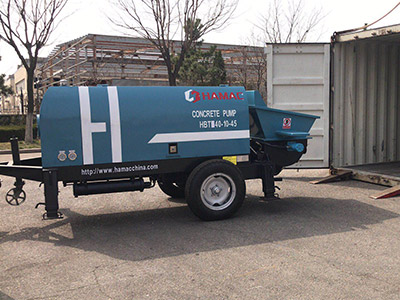 Hamac HBT40 electric concrete pump delivering to Africa this April 2019