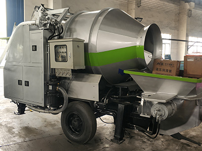 DHBT15 Diesel Engine Concrete Mixer with Pump was delivered to North America